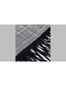 BL-003 Blanket with Black Tassel (Grey)