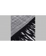 BL-003 Blanket with Black Tassel (Grey)